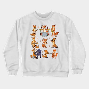 Cartoon Fox Big Band Crewneck Sweatshirt